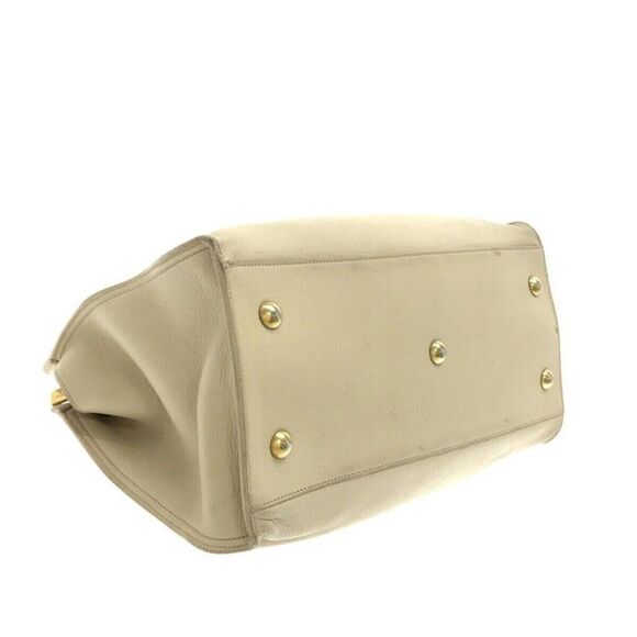 SAINT LAURENT PARIS Y Line/Petit Cabas Beige Leather Handbag - Picture 4 of 14